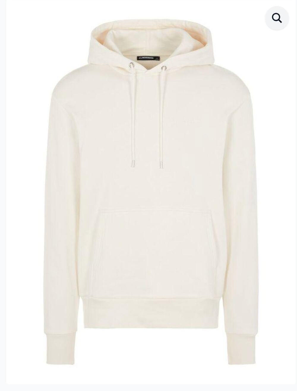 J. Lindeberg Chip Pocket Hoodie Cloud White Size Medium NWT Classic Pullover